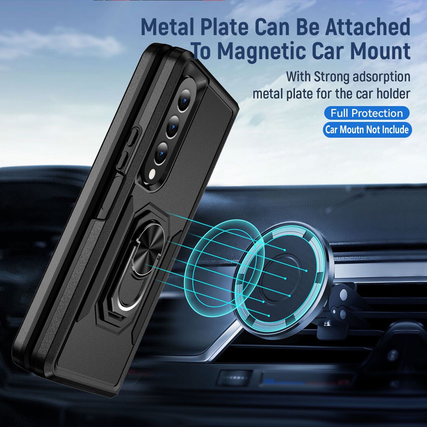 Coque robuste avec anneau pour Samsung Galaxy Z Fold 6 5G Coque robuste avec anneau pour Samsung Galaxy Z Fold 6 5G